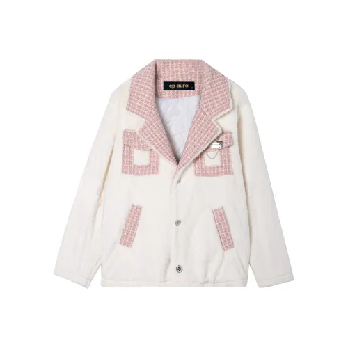 CPAURA Бархат Feel Пальто Женское Белое