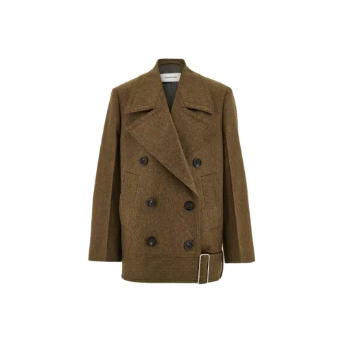 Ferragamo FW24 Пальто Женское Оливково-зеленое