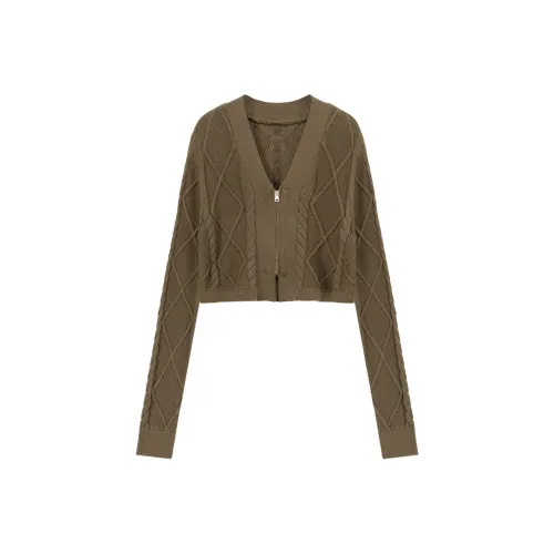 NO ONE ELSE Горчичный зеленый Женское короткое пальто