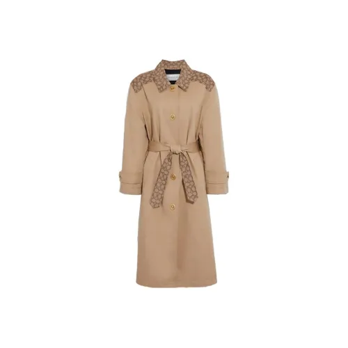 COACH FW23 Тренчкот Женский Коричневый