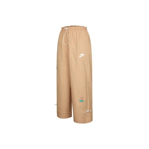 NIKE Коричневые Женские Повседневные Брюки
