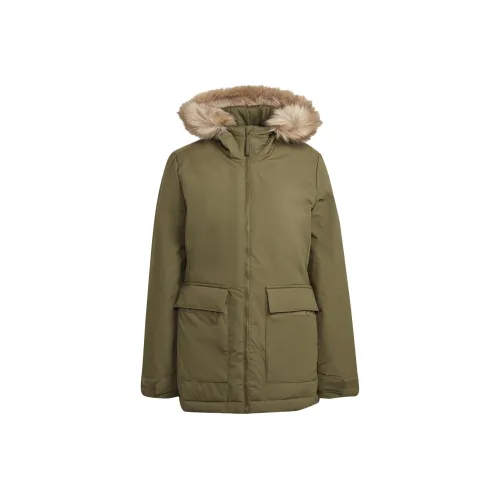 Adidas PARKA Пальто Женское Оливково-зеленый