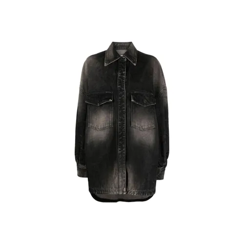 The Attico Denim Jacket Women's Light Gray The Attico Деним Куртка Женская Светло-Серый