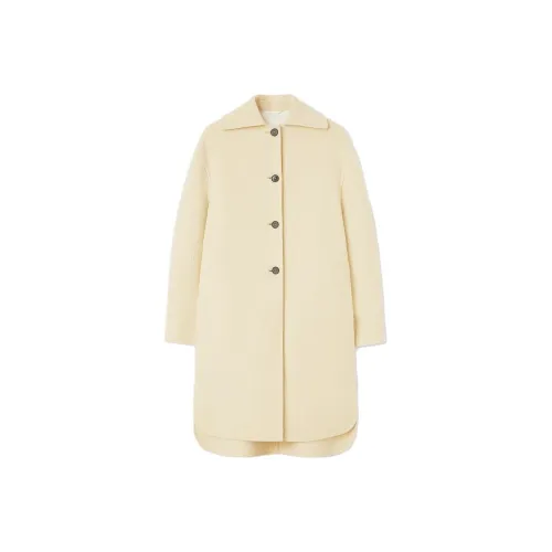 JIL SANDER Желтое Женское Пальто
