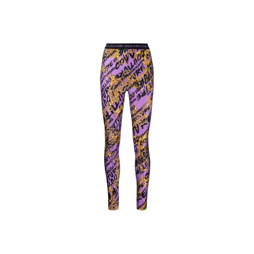 VERSACE JEANS COUTURE SS22 Leggings Женские Фиолетовые
