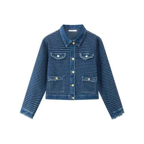 DEBRAND Denim Jacket Women's Dark Blue