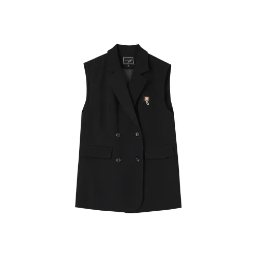 OUNIXUE Черные Женские Жилеты