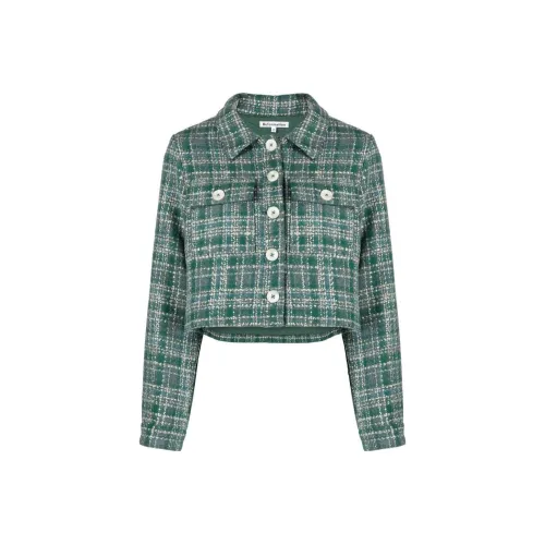 Reformation Изумрудно-зеленое женское короткое пальто