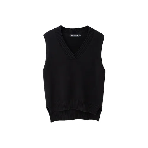 SOON FLOWER Черные Женские Жилеты