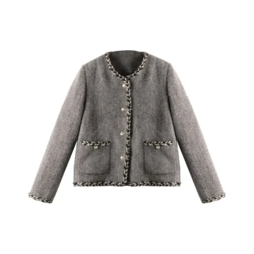 Still Quiet Укороченная Куртка Женская Кофейного Цвета