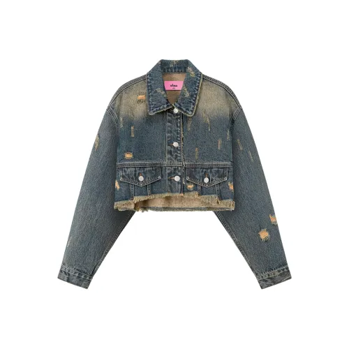 CHUU Джинсовый синий Женское короткое пальто