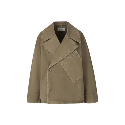 Lemaire Denim Куртка Весенний Осенний Женский Оливково-Зеленый