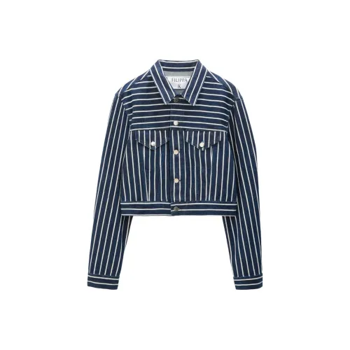 Filippa K Темно-синие Женские Джинсовые Куртки
