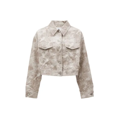 Only HHZ Мраморный Текстурированный Принт Женские Короткие Пальто