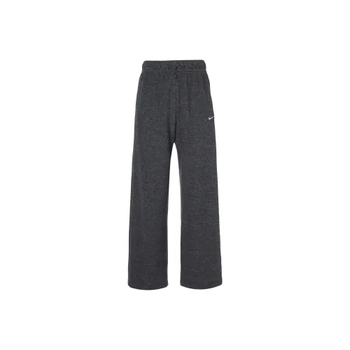 NIKE Средне-серые Женские Вязаные Тренировочные Брюки