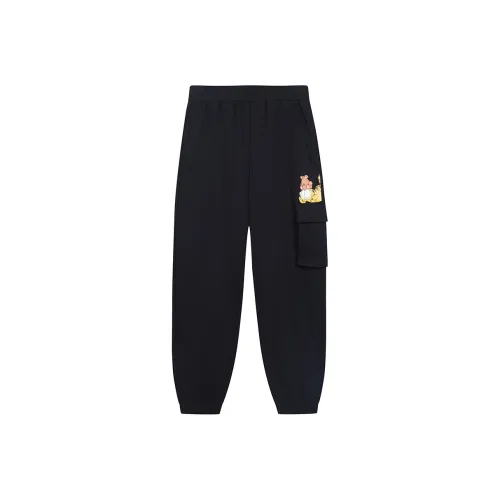 Fun x Garfield Штаны с манжетами Умеренный Повседневные брюки Женские Черный