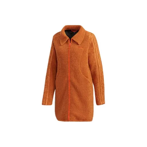 Adidas Оранжево-красные Женские Бархатные Куртки