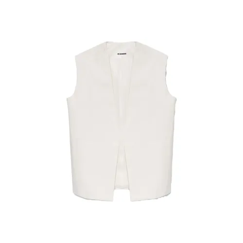 JIL SANDER Белый Женские Жилеты