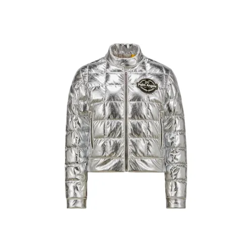 Moncler x PALM ANGELS Пуховик Женская Серебряная