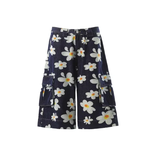 BLANKIN. Темно-синие унисекс джинсовые шорты