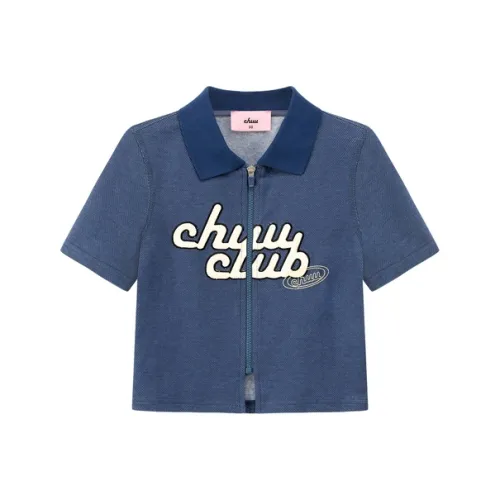 CHUU Джинсовый синий Женское короткое пальто