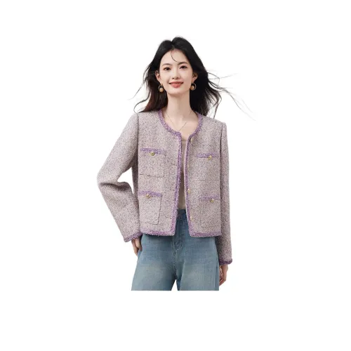 XINFEIYU Cropped Jacket Женская Tie Dye Фиолетовый