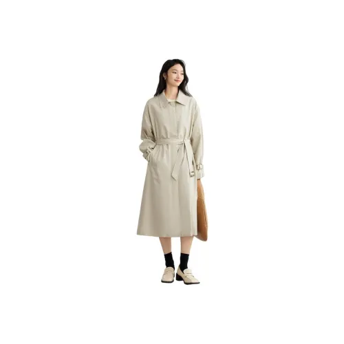 Elva' Island Тренчкот Женский Бежевый