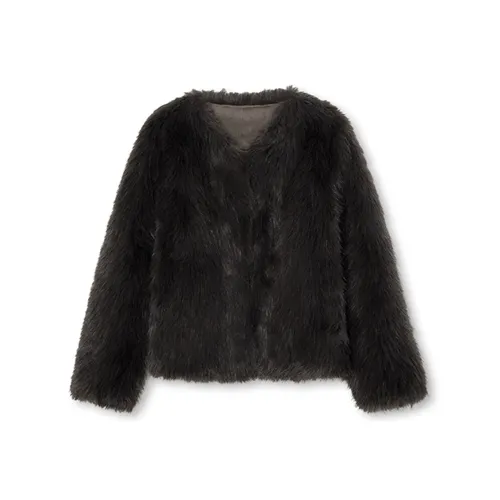 PUNCHUN Studio Velvet Feel Пальто Женское Эбеново-Серый