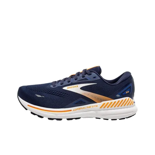 Brooks Adrenaline GTS 23 Амортизация Дышащий Поддерживающие Низкий Топ Беговые кроссовки Мужской Синий Оранжевый