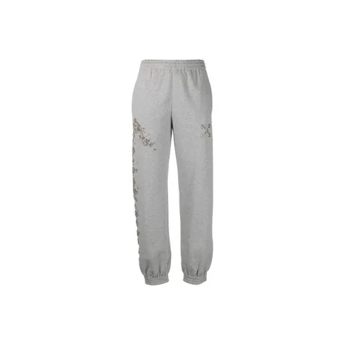 Off Белый SS21 Серый Женские Вязаные Тренировочные Брюки