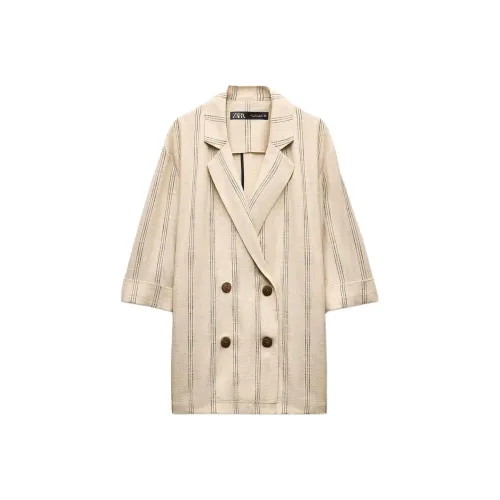 ZARA Бизнес-костюм Женский Нюдовый Морской Синий