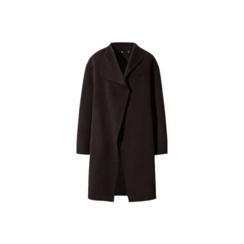 UNIQLO Бархат Feel Куртка Женская Коричневая Черная