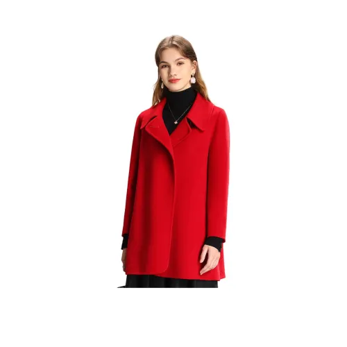 FENHONGMALI Red Женское Пальто