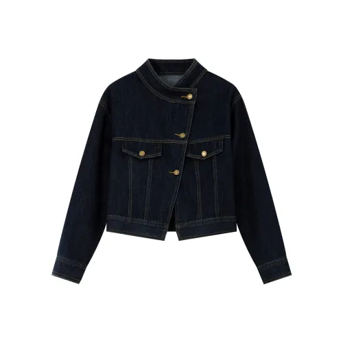 VIMLY Джинсовая куртка женская темно-джинсовый синий