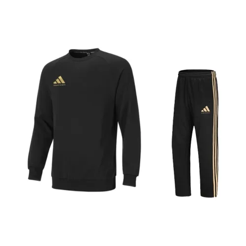 Adidas Повседневная спортивная одежда Унисекс Комплекты Черный Золотой