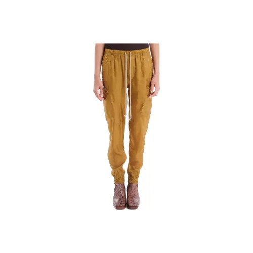 RICK OWENS Желтые Женские Вязаные Спортивные Брюки