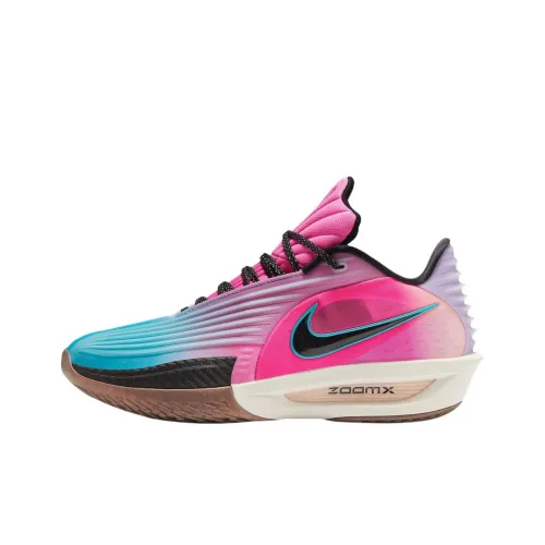 Nike G.T. Cut 3 Slip Resistant Abrasion Resistant Low Top Баскетбольные кроссовки Унисекс Pink Blue International Version