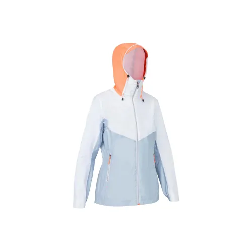 DECATHLON Водонепроницаемый Ветрозащитный And Водоотталкивающая Ветровка Женские Снег Туманный Флуоресцентный Коралловый