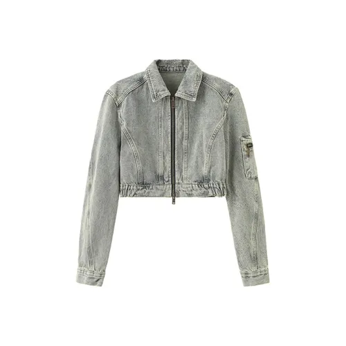 Cubic Винтажный синий Женские джинсовые куртки