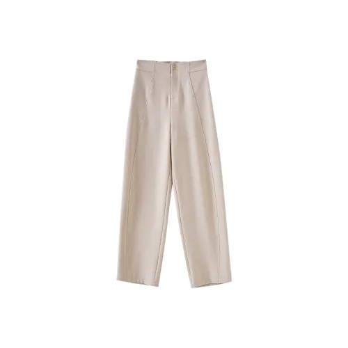 OUNIXUE Повседневные брюки Женские Хаки Серый