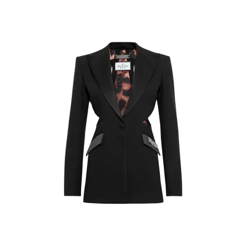 PHILIPP PLEIN SS24 Бизнес-костюм Пальто Женское Черное