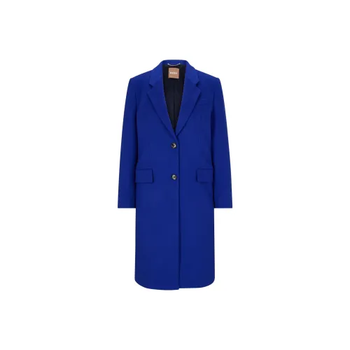 Hugo Boss Slim Fit пальто из шерсти и кашемира женское светло-синий