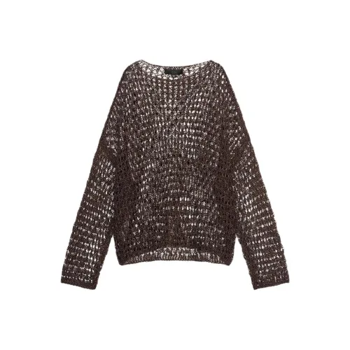 ZARA Коричневый Женский Трикотаж