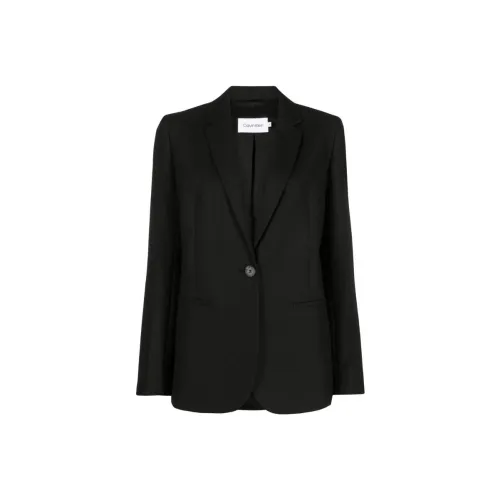 CK Calvin Klein SS24 Essential Tailored Blazer Бизнес Костюм Пальто Женские Черный