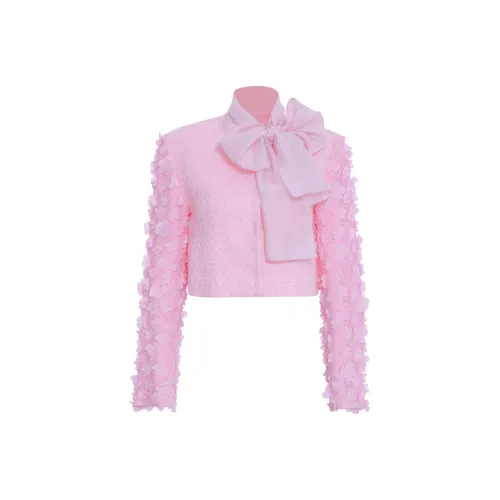 MIMI PLANGE Cropped Coat Women's Peach Pink
