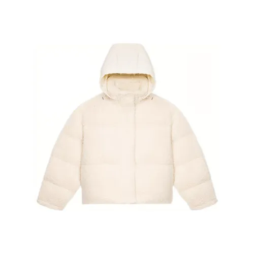 Maje FW22 Хлопковый пуховик женский светлый умбра