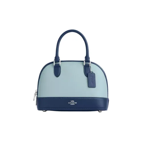 COACH Кожа Сумка Средний Женский Светло-Синий Темно-Синий