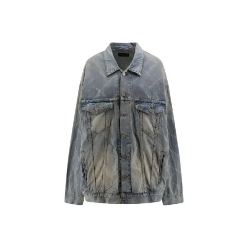 Balenciaga SS24 Denim Jacket Regular Fit Women's Spring Outerwear Blue Баленсиага SS24 Деним Куртка Стандартный крой Женская Весенняя Верхняя одежда Синяя