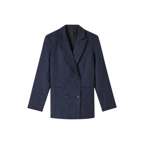 A.P.C SS25 Бизнес-костюм Женский Темно-морской Синий