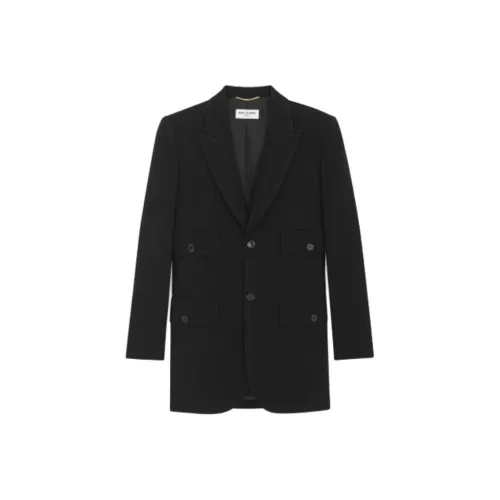 SAINT LAURENT SS24 Бизнес-костюм Куртка Женская Черная